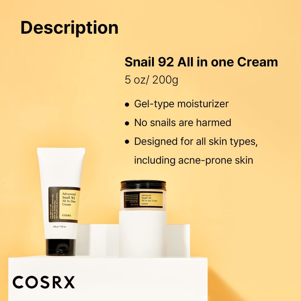Cosrx Advanced Snail92 All In One Cream | کرم مرطوب کننده حلزون کوزارکس - Image 4