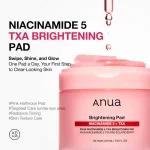 پد روشن کننده نیاسینامید و txa انوا brightening pad anua - Image 2